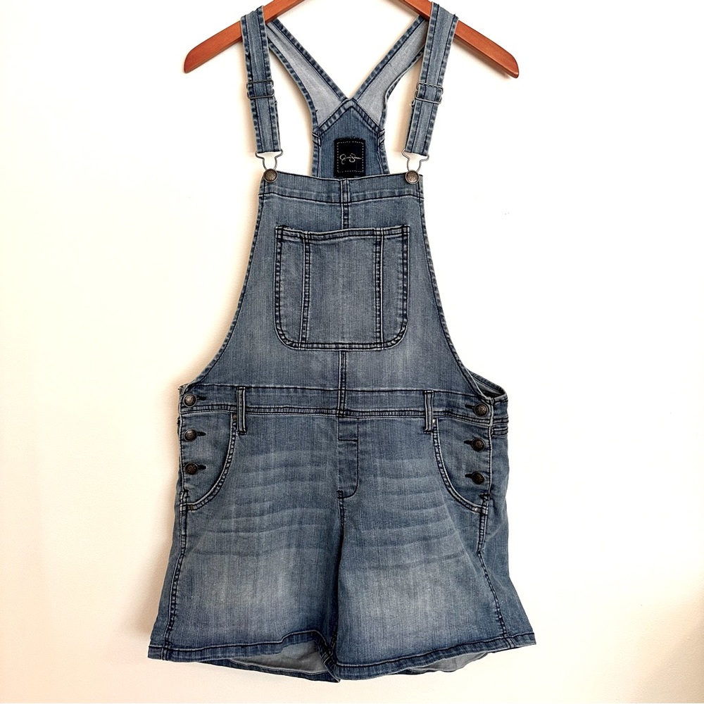 Jessica Simpson Denim Overalls Shorts Size 31 12/14 or Large
